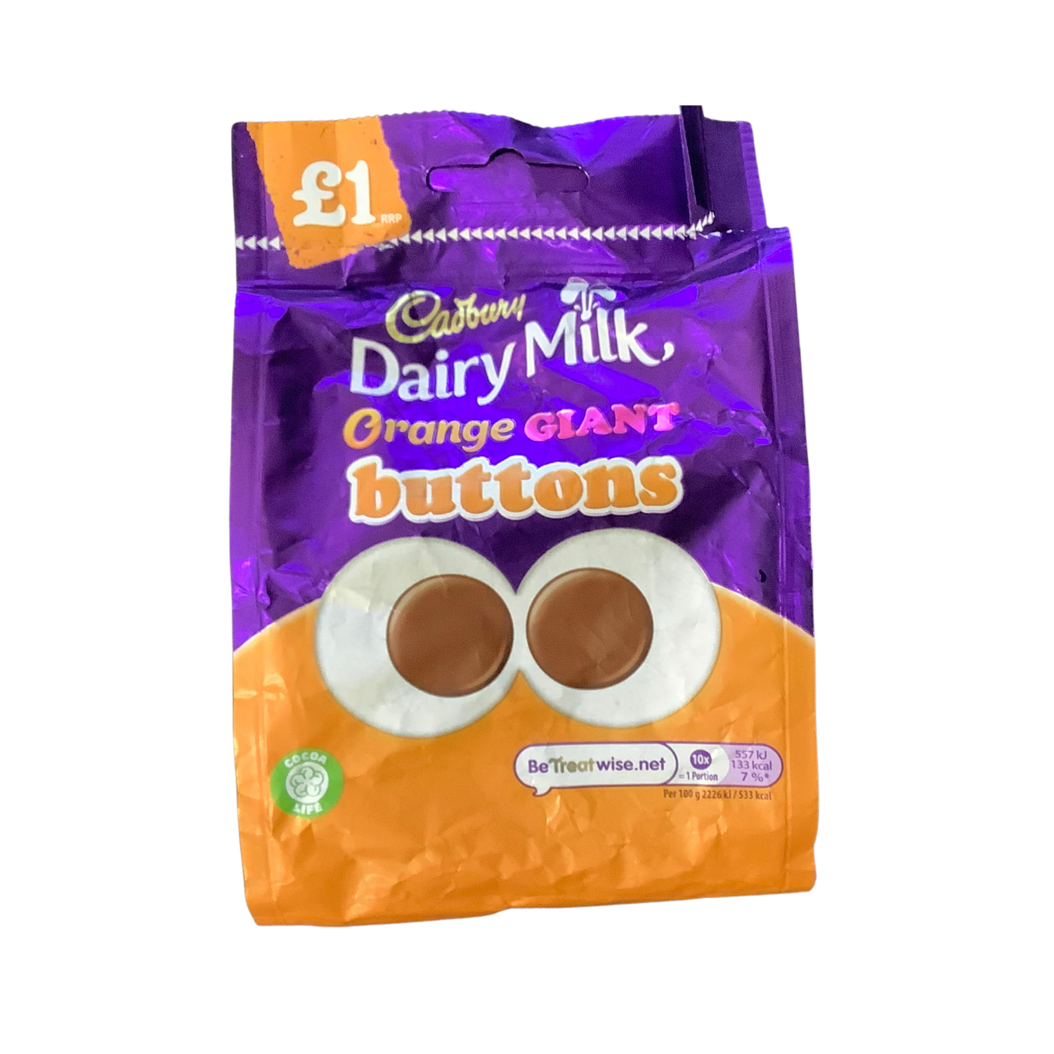 Cadbury Dairy Milk Orange Giant Buttons Pouch 110g