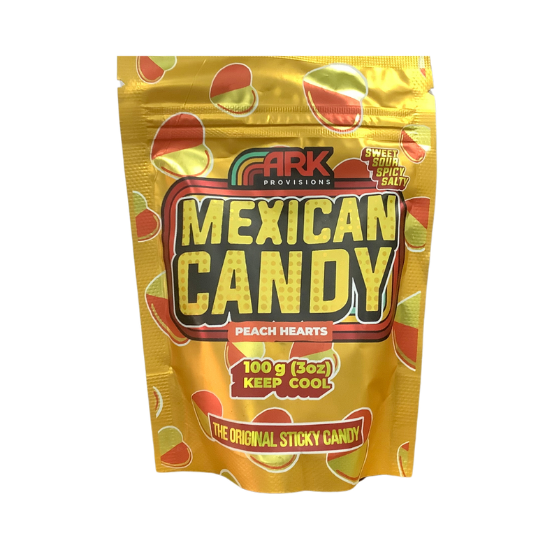 Mexican Candy Peach Hearts 100g