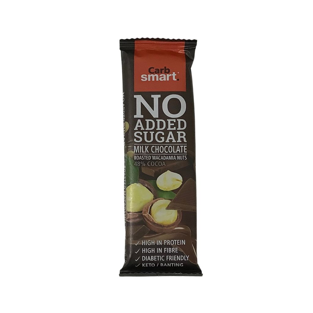 Carb Smart Milk Chocolate With Roasted Macadamia Nuts 30g