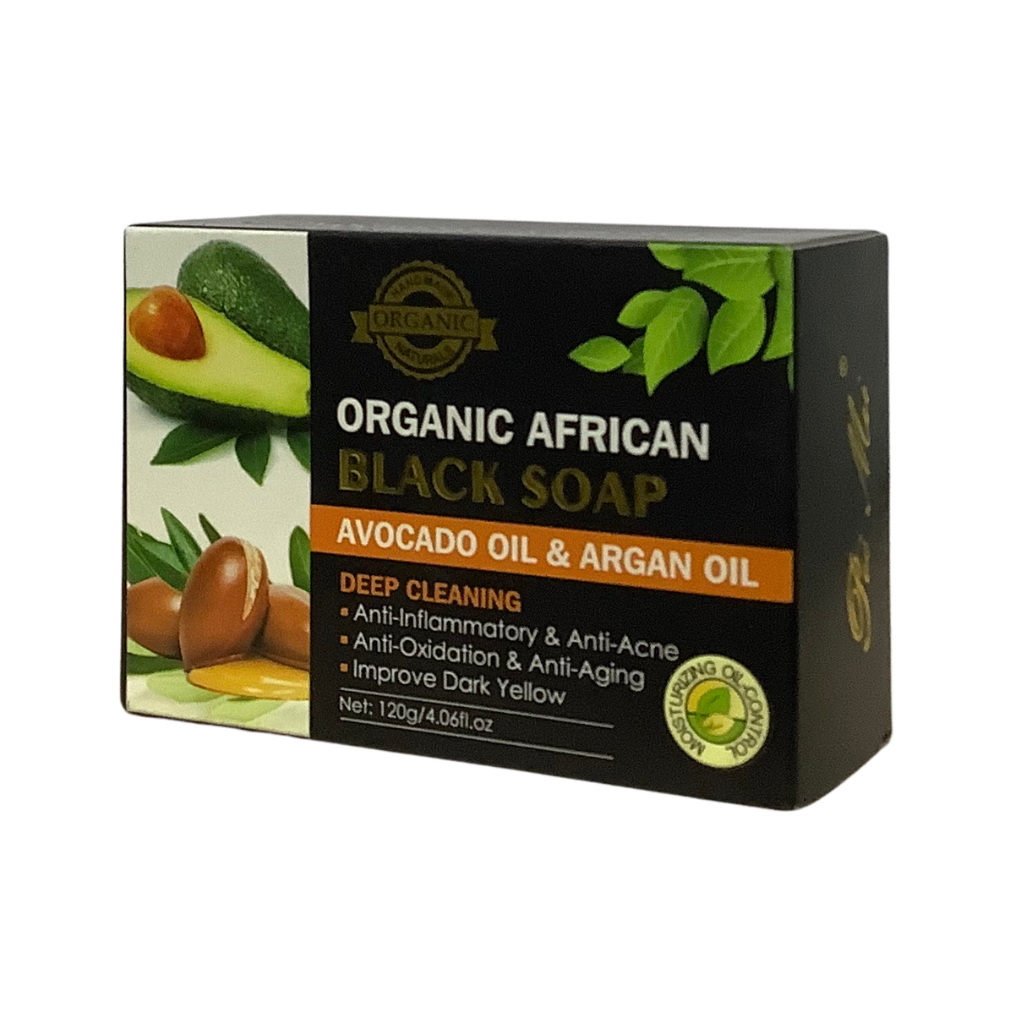 Pei Mei Organic African Black Soap Avocado Oil &amp; Argan Oil 120g