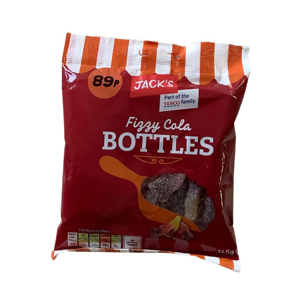 Jack&#39;s Fizzy Cola Bottles 145g