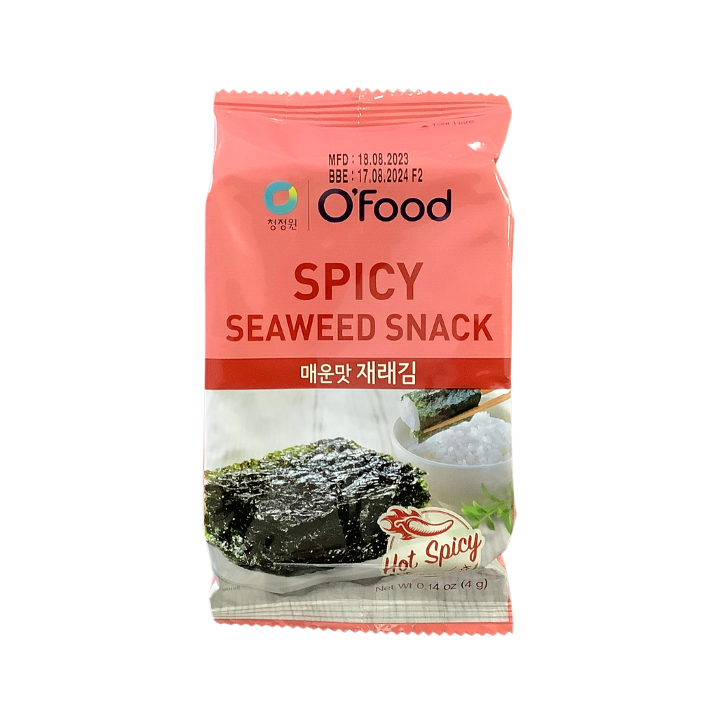O&#39;Food Spicy Seaweed Snack 4g