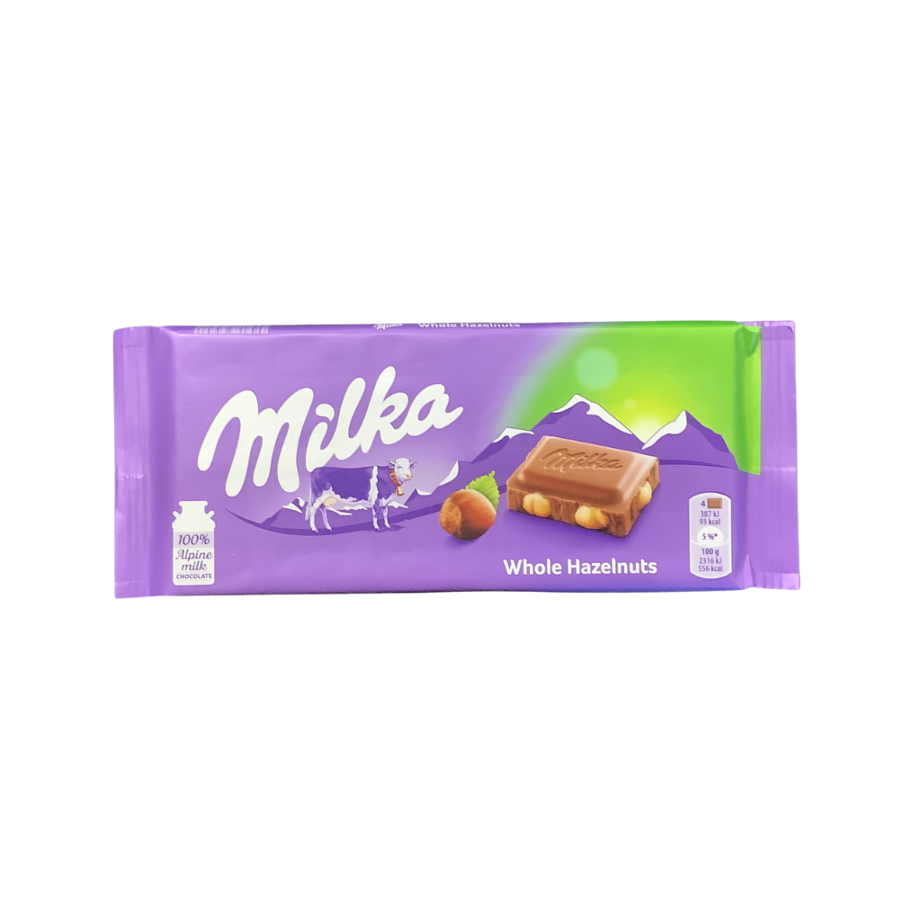 Milka Milk Chocolate with Whole Hazelnut 100g