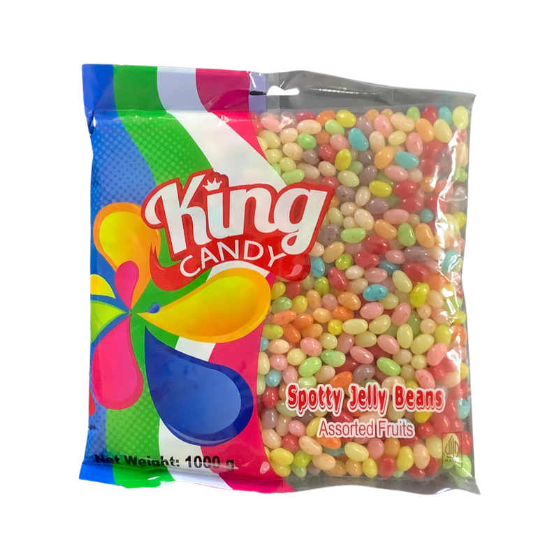 King  Candy Spotty Jelly Bean Assorted Fruits 1kg