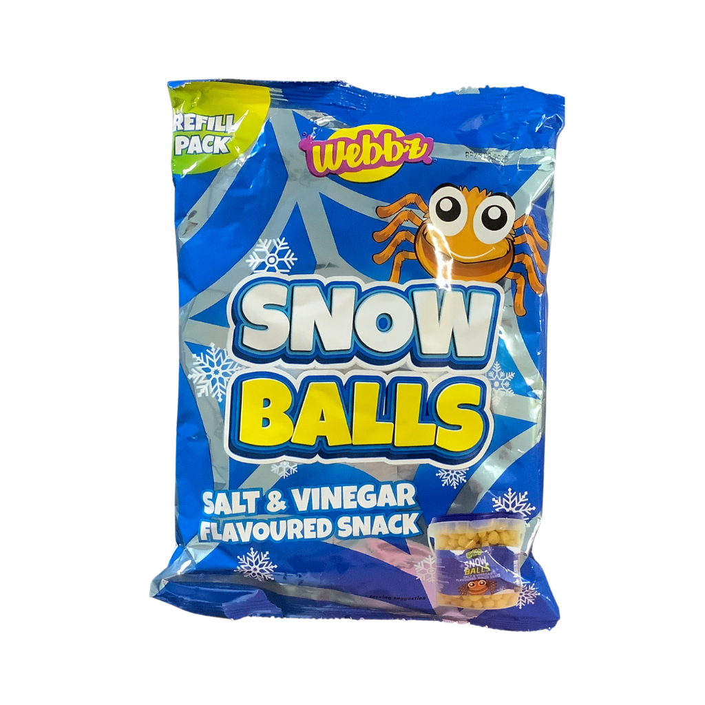 Webbz Snow Balls Salt &amp; Vinegar Snack 100g