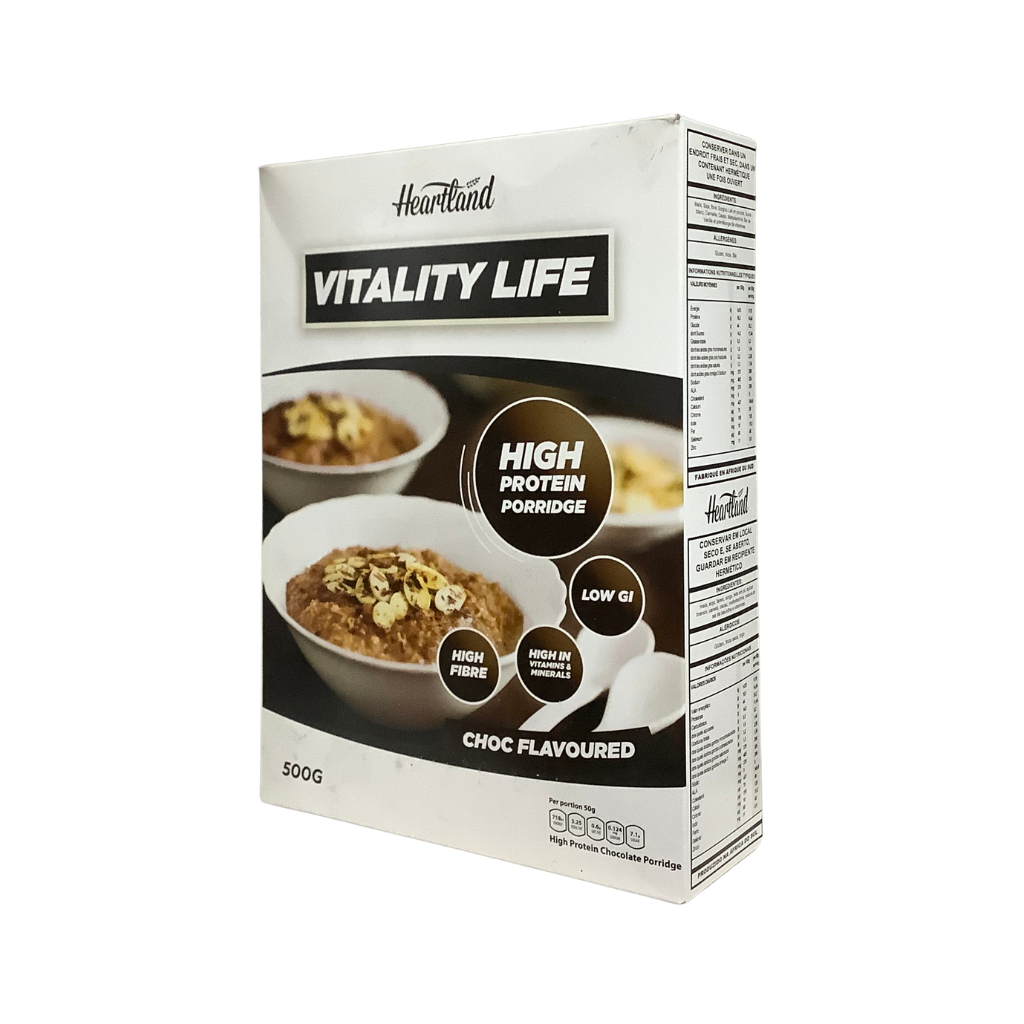 Heartland Vitality Life High Protein Porridge Choc Flavoured 500G