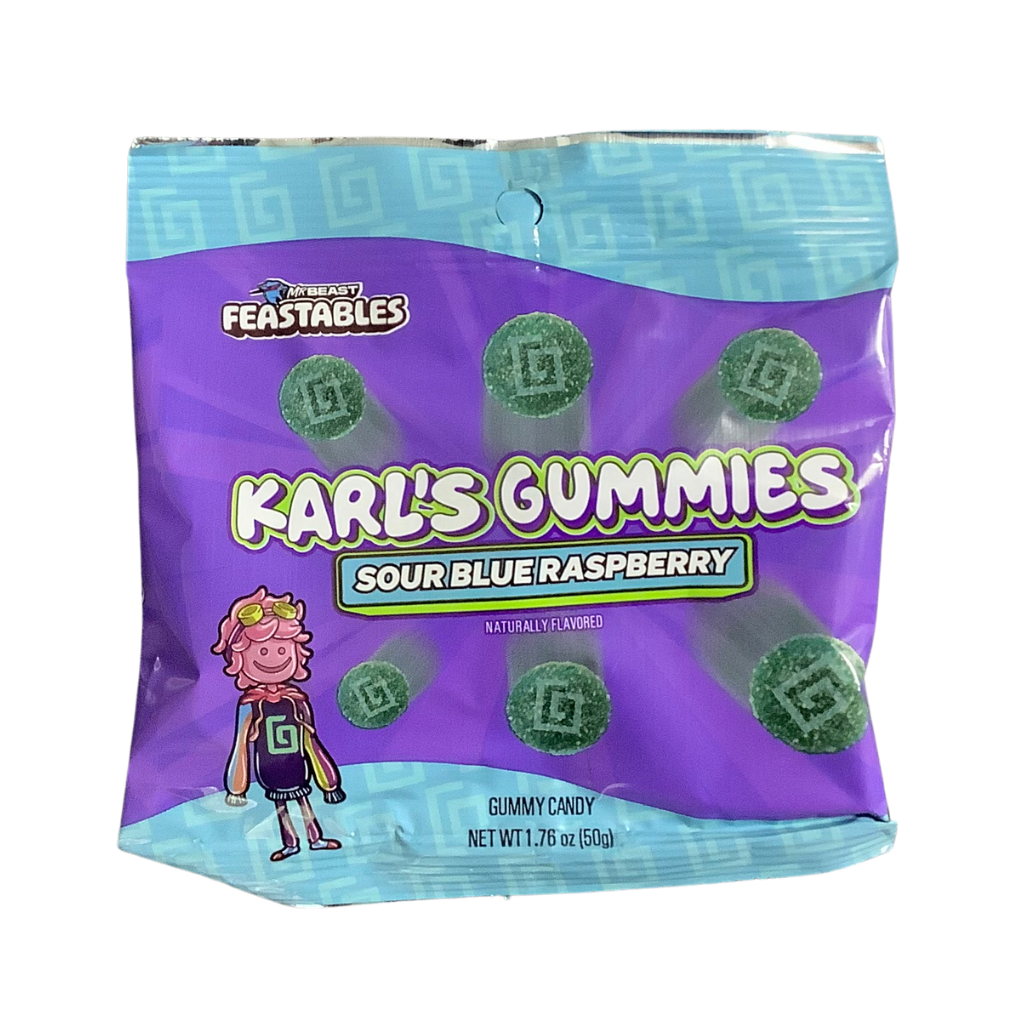 Karl&#39;s Gummies Sour Blue Raspberries 50G