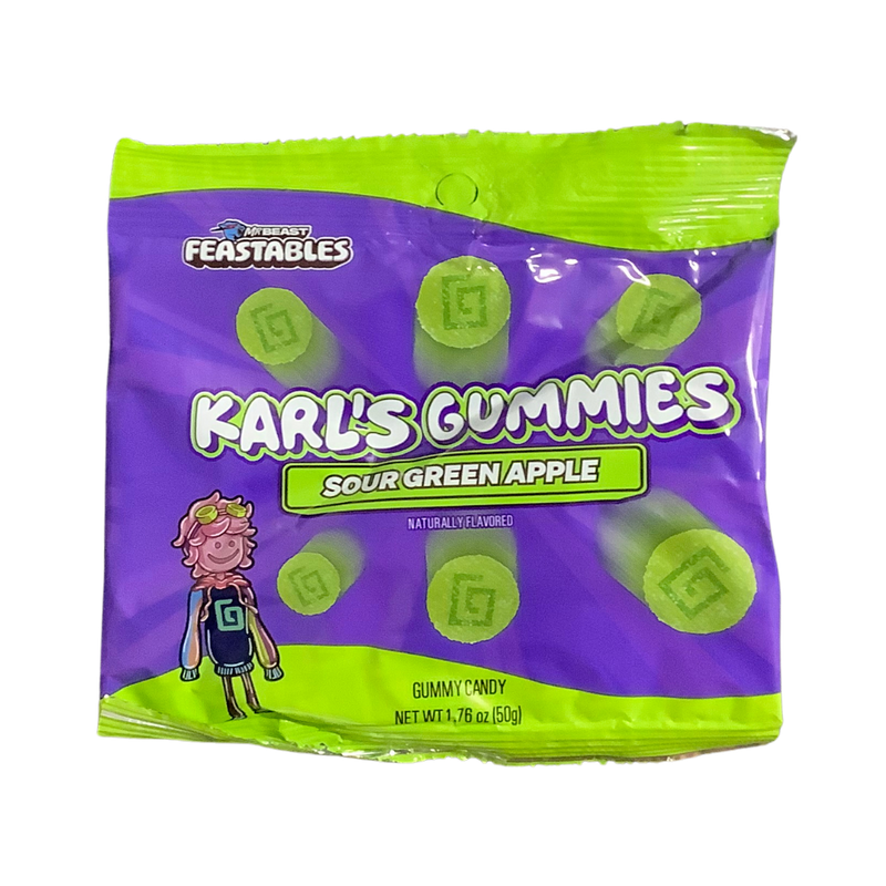 Karl&#39;s Gummies Sour Green Apple 50g