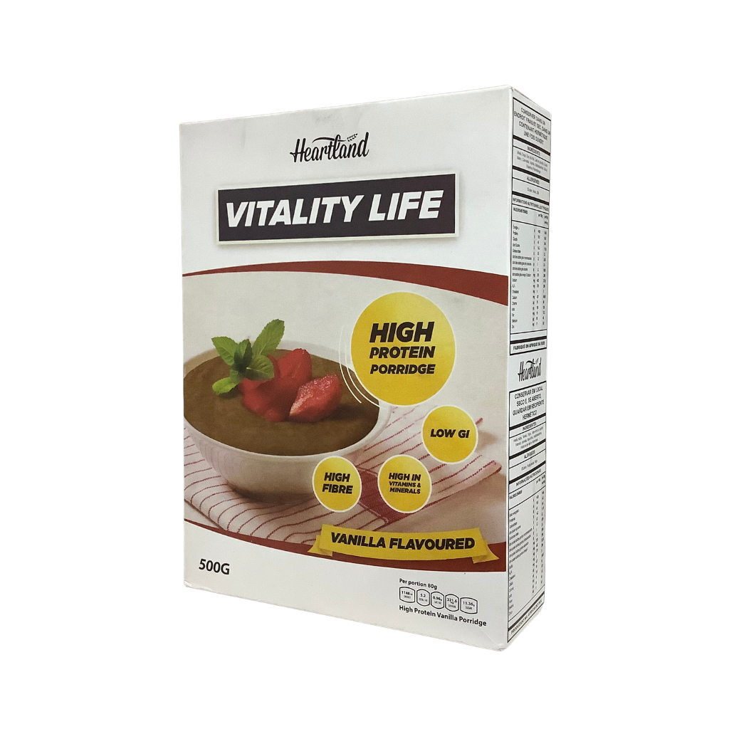 Heartland Vitality Life High Protein Porridge Vanilla Flavoured 500G