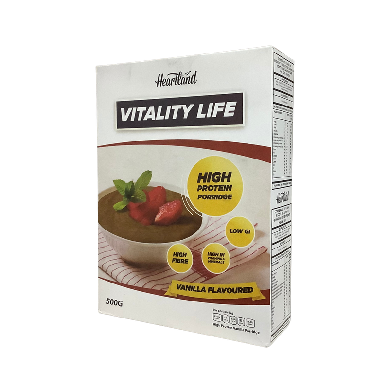 Heartland Vitality Life High Protein Porridge Vanilla Flavoured 500G