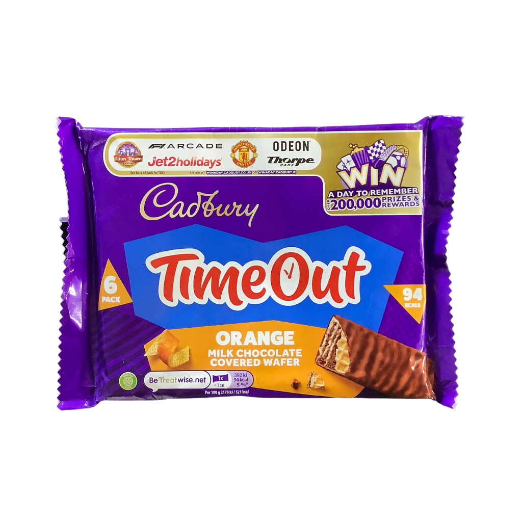 Cadbury TimeOut Milk Orange Chocolate Wafer 6 Pack