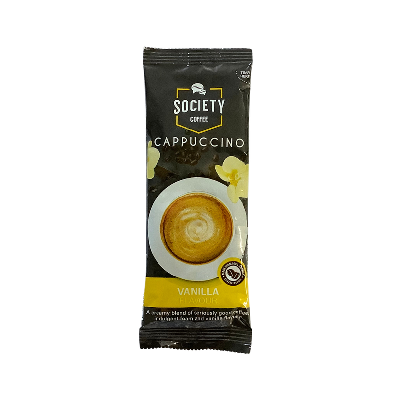 Society Coffee Cappuccino Vanilla Flavour Sachet 20g