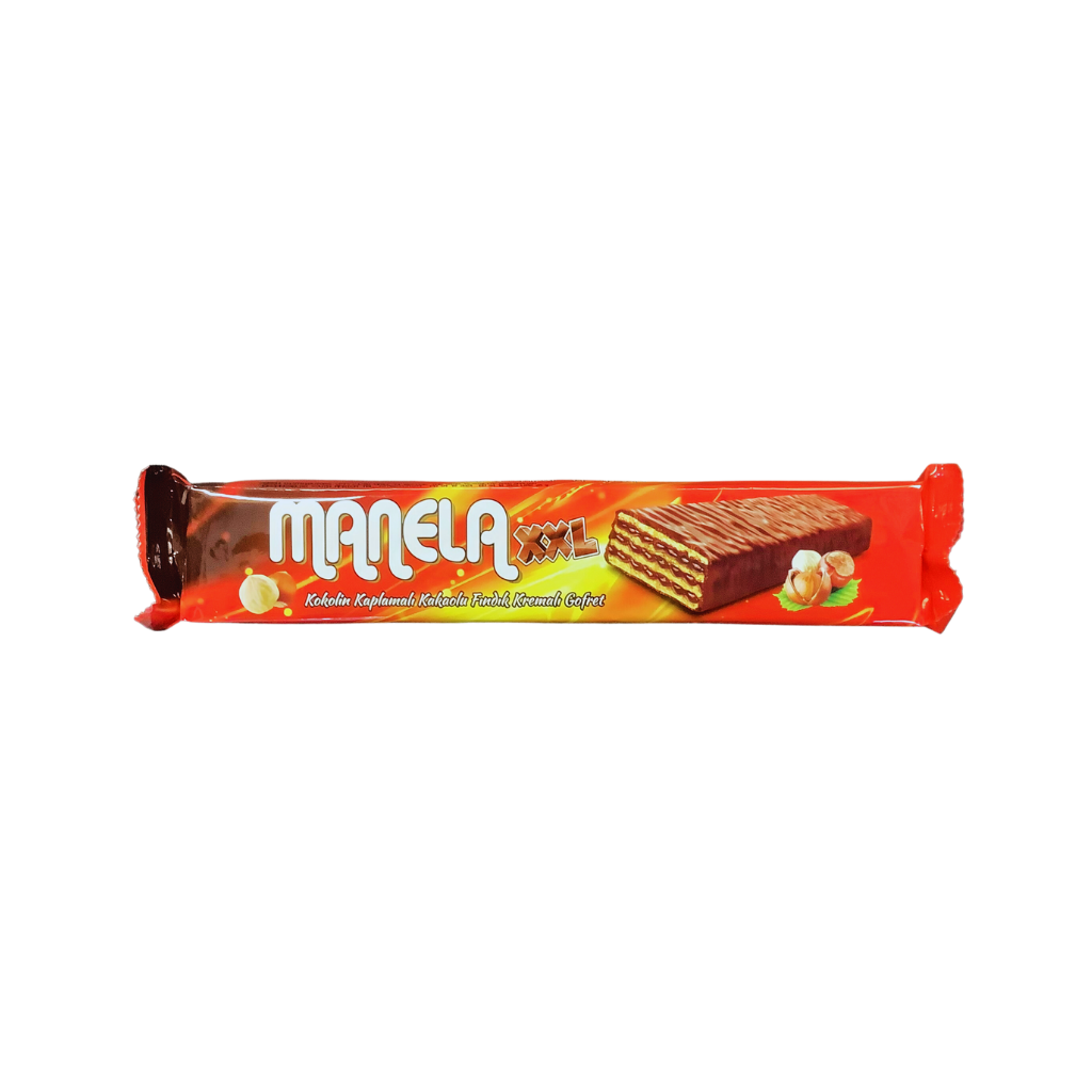 Manela XXL Chocolate Coated Wafer with Cocoa Hazel Nut Cream 65g