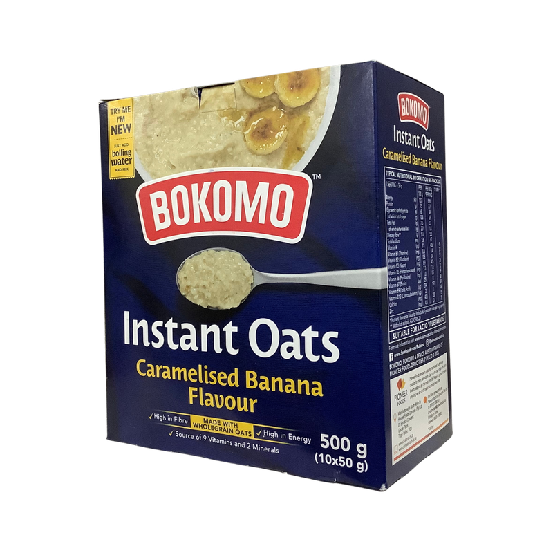 Bokomo Instant Oats Caramelised Banana Flavour 10 x 50g