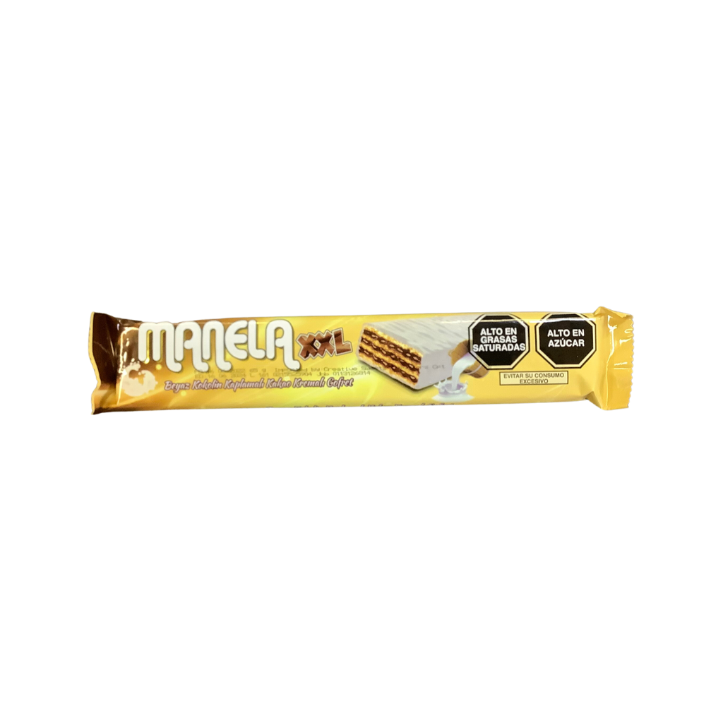 Manela XXL White Cocoa Coated Wafer with Hazel Nut Cream  65g