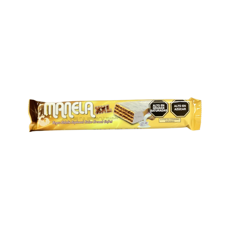 Manela XXL White Cocoa Coated Wafer with Hazel Nut Cream  65g