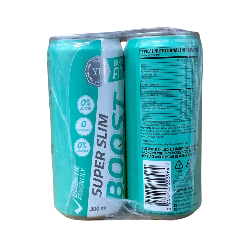 Body Fit Super Slim Boost Lemon &amp; Lime 4 x 300ml