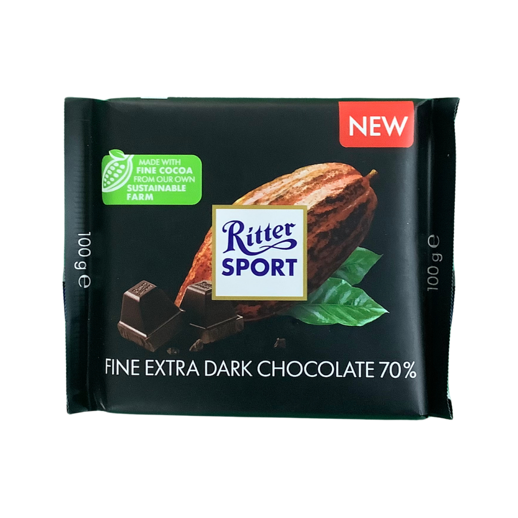 Ritter Sport Fine Extra Dark Chocolate 70% 100g