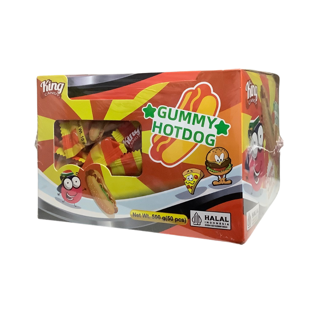 King Candy Gummy Hotdog 500g