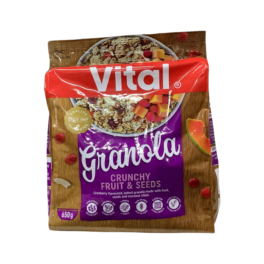 Vital Granola Crunchy Fruit &amp; Seeds 650g