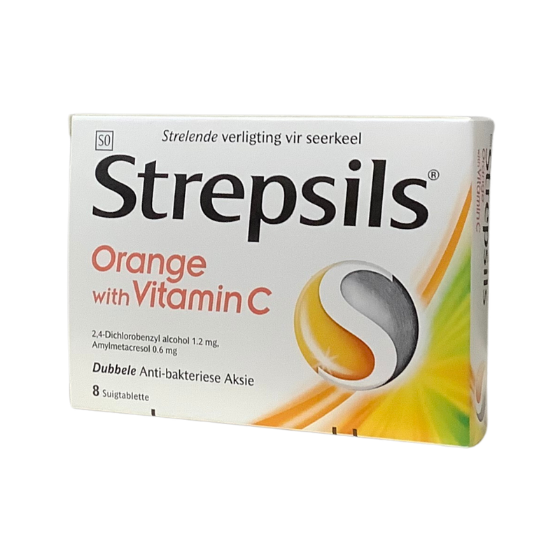 Strepsils Orange with Vitamin C 8 Lozenges