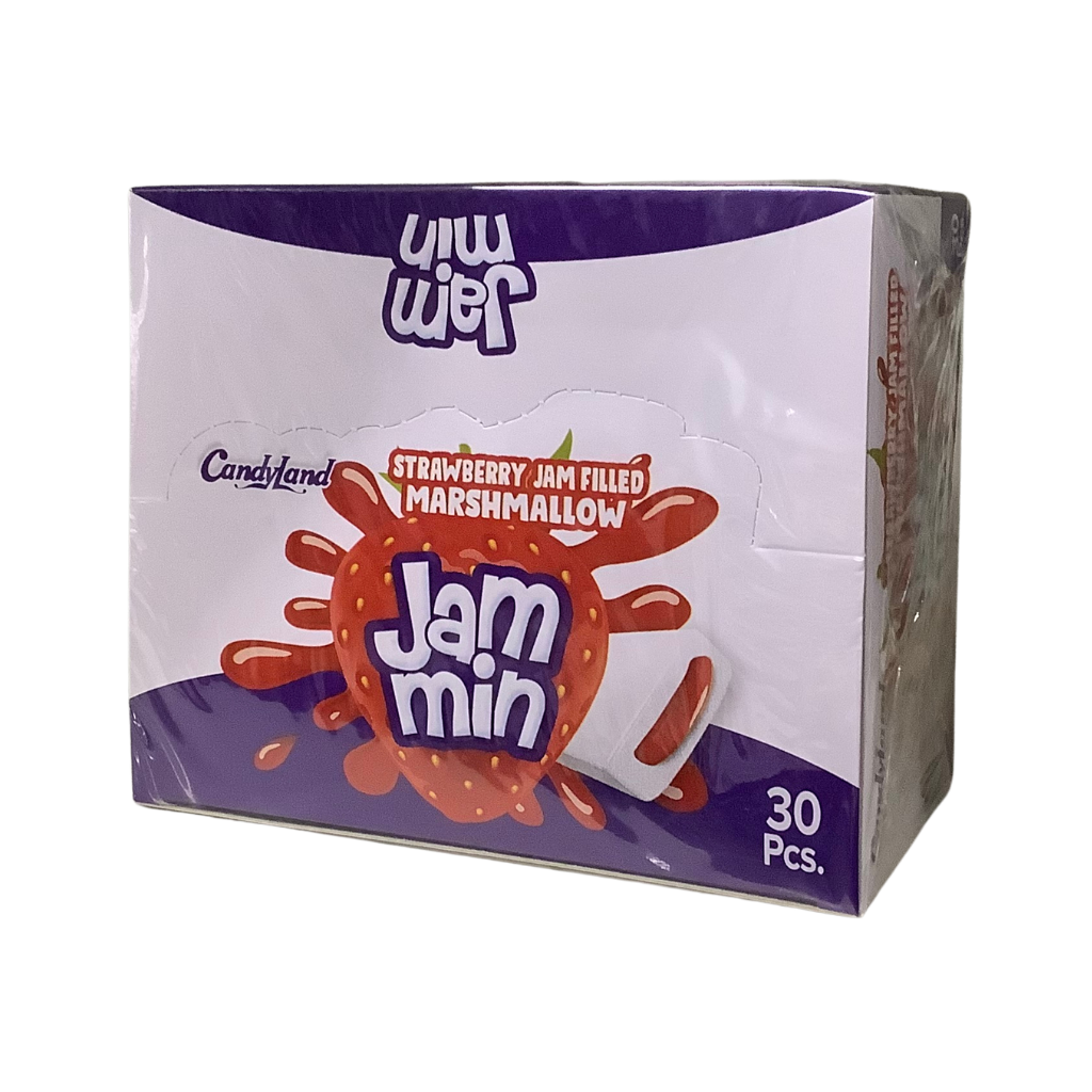 Jammin Strawberry Jam Filled Marshmallow Box 30 x 8g