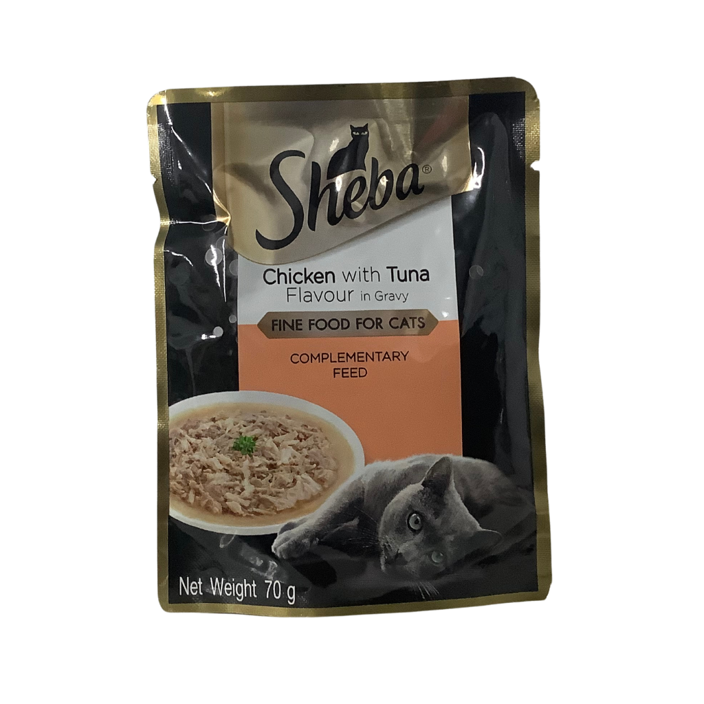 Sheba Chicken With Tuna Flavour in Gravy 70g