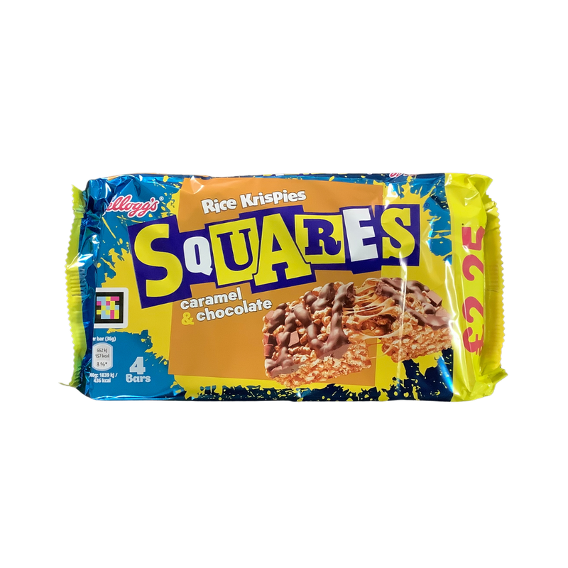 Kellogg&#39;s Rice Krispies Squares Caramel &amp; Chocolate 4 Bar