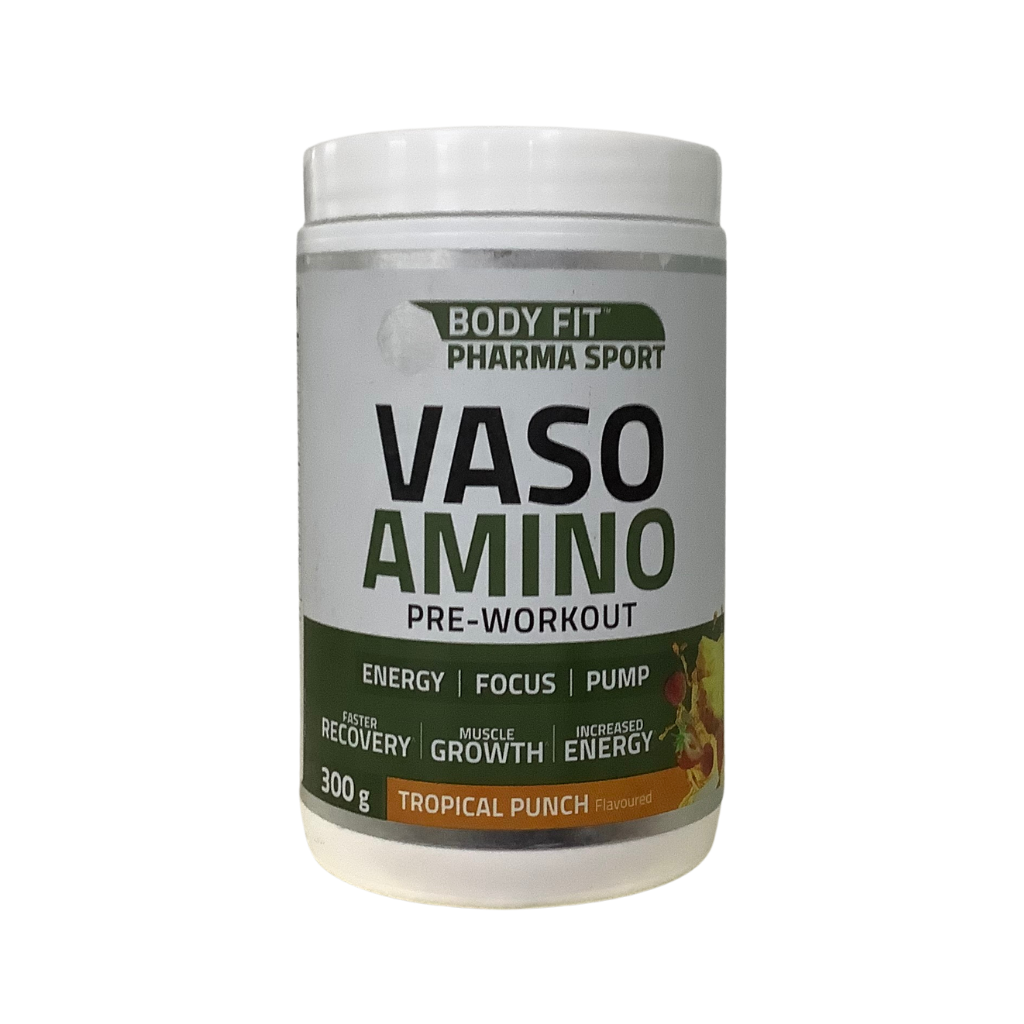 Body Fit Pharma Sport  Vaso Amino Tropical Punch Flavoured 300g