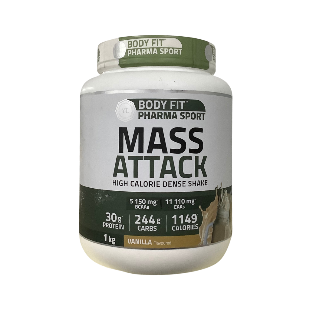 Body Fit Pharma Sport Mass Attack Vanilla Flavoured 1kg