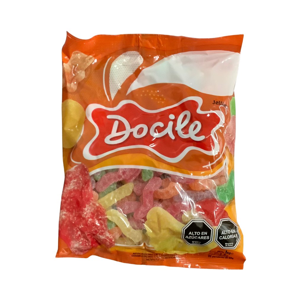 Docile Gummy Sour Worms 1kg
