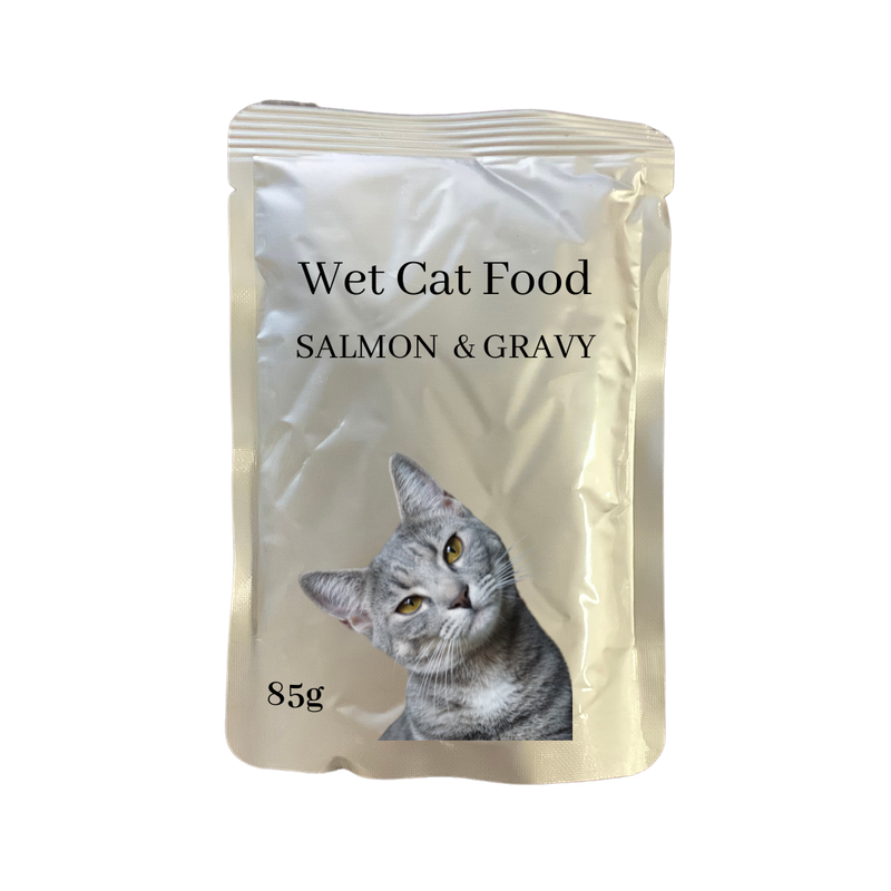 Wet Cat Food Salmon &amp; Gravy Pouch 85g