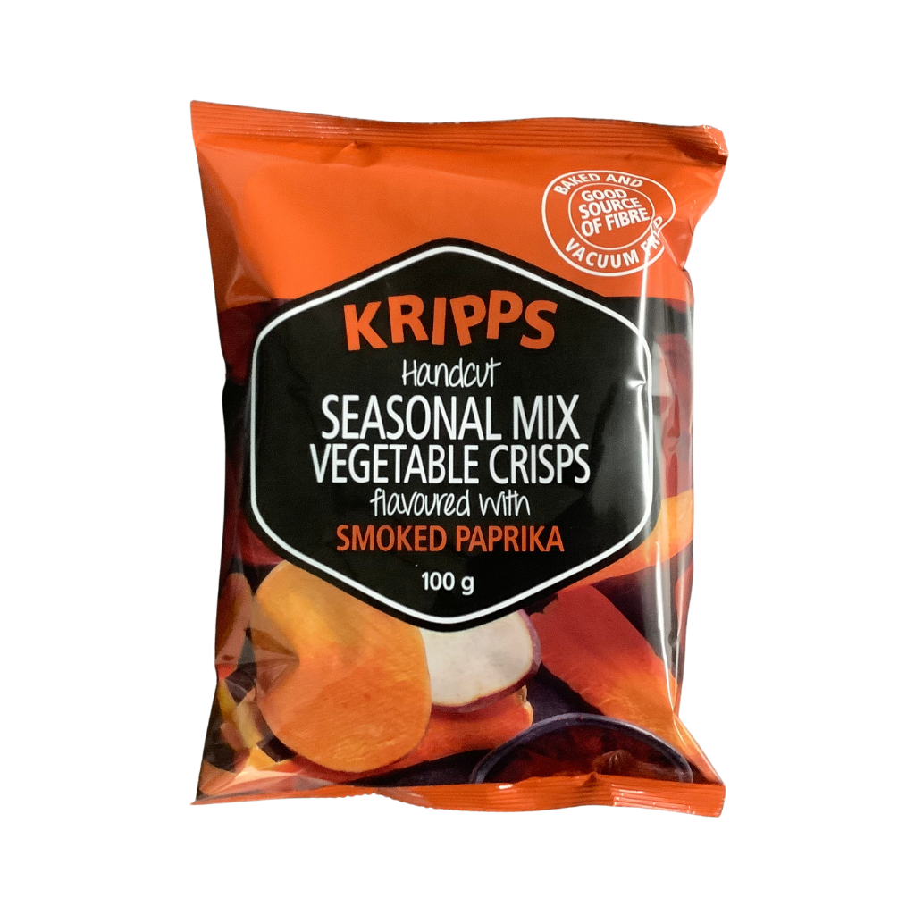 Kripps Handcut Seasonal Mix Vegetable Crisps Smoked Paprika 100g