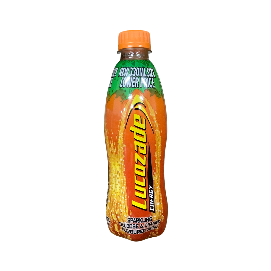Lucozade Sparkling Glucose &amp; Orange Flavoured Drink 330ml