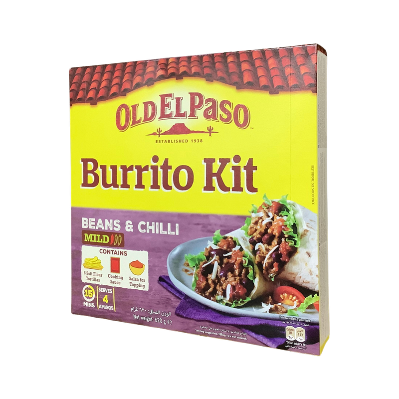 Old El Paso Burrito Kit Beans &amp; Chilli 620g