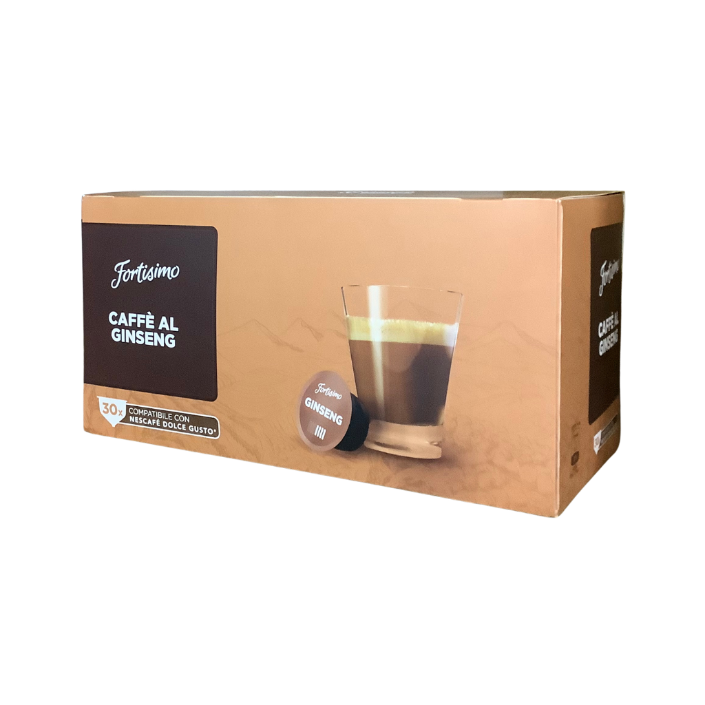 Fortisimo Caffe Al Ginseng Capsule Nescafe Dolce Gusto Compatible 30 x 7g