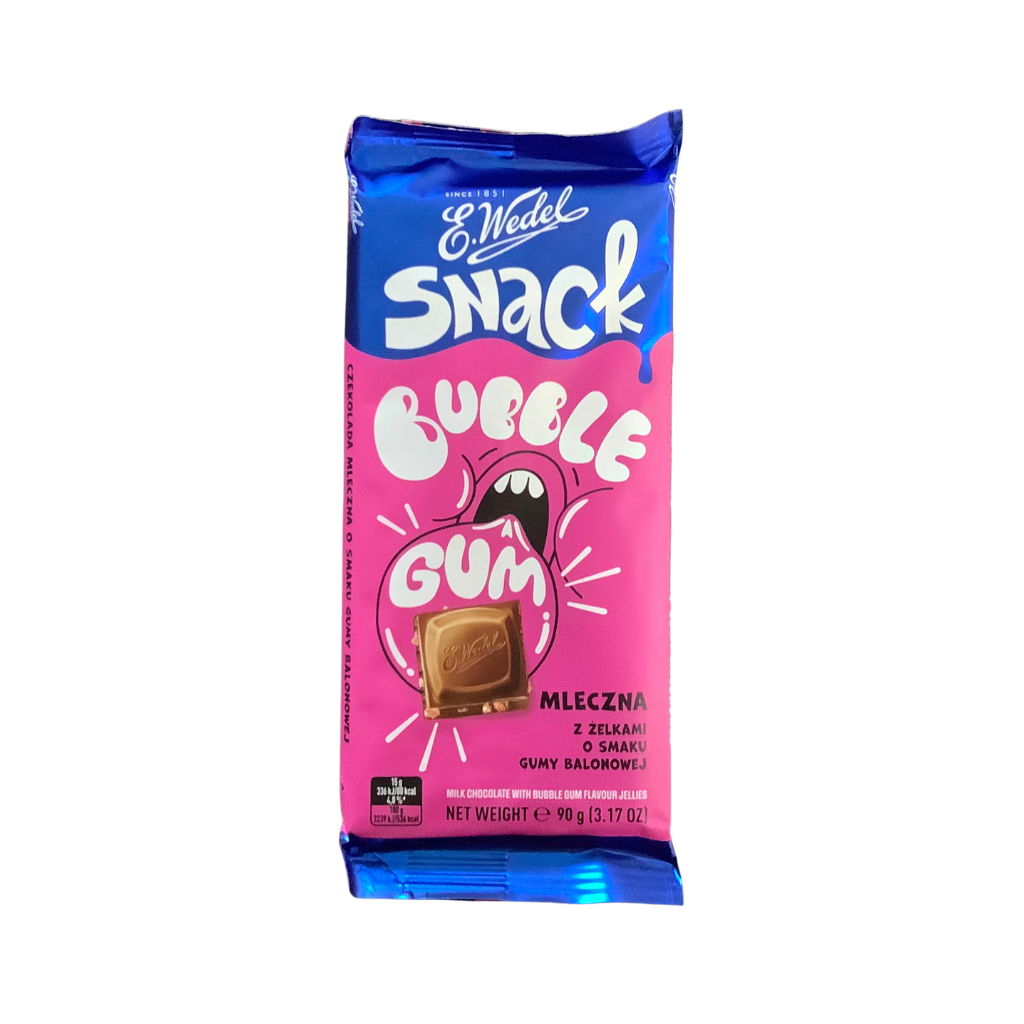 E.Wedel Snack Milk Chocolate Bubble Gum 100g