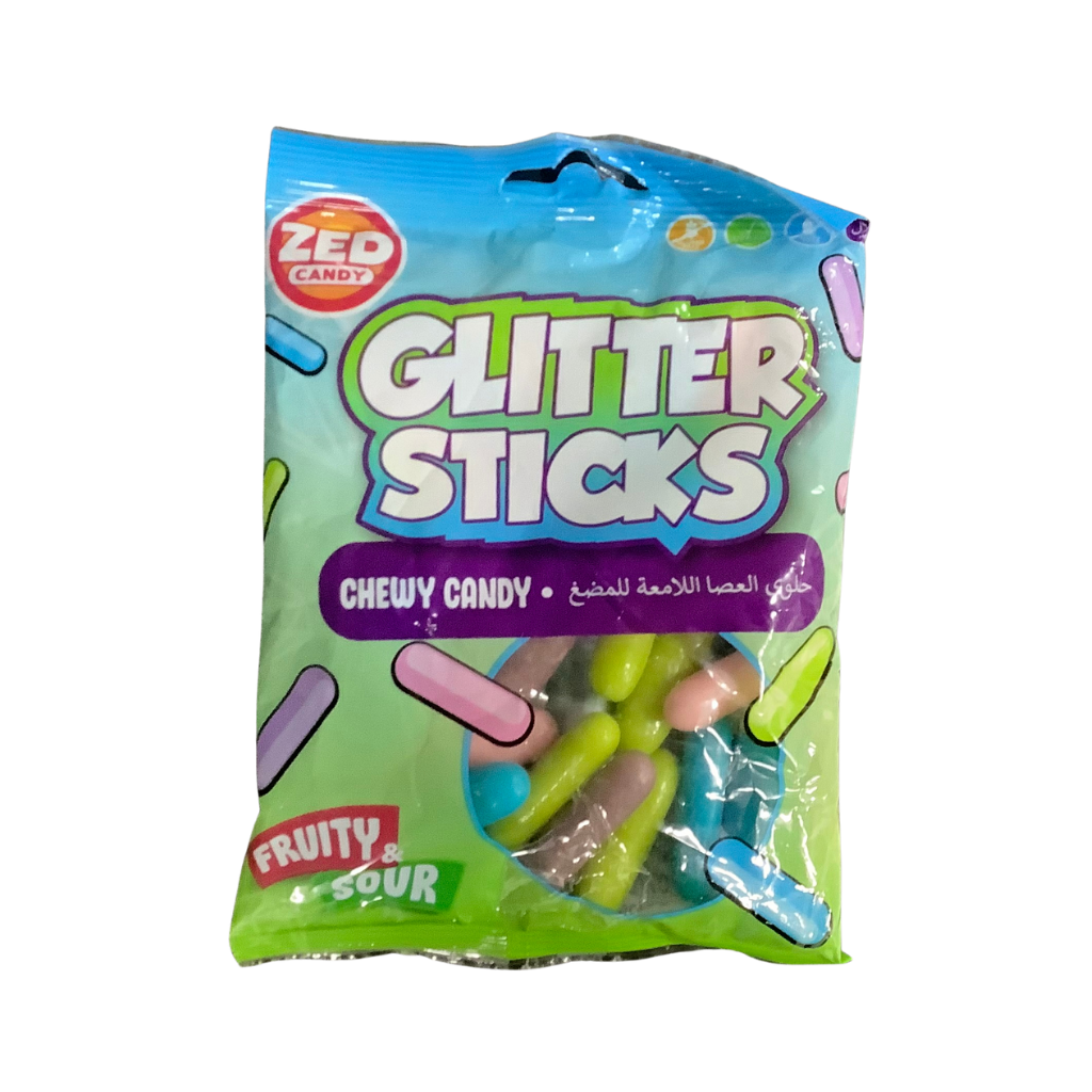 Glitter Sticks Chewy Candy Fruity &amp; Sour 106g