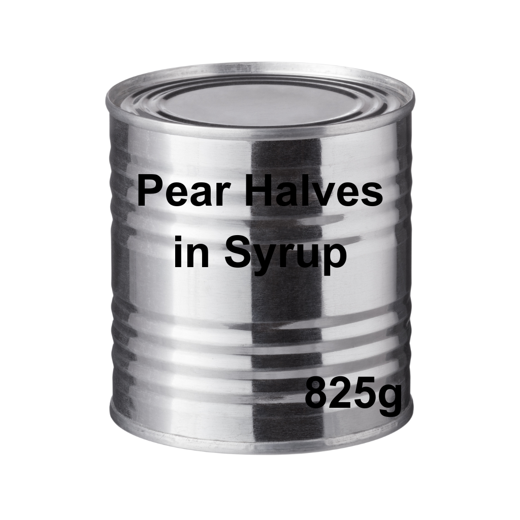 Canned Pear Halves In Syrup 825g