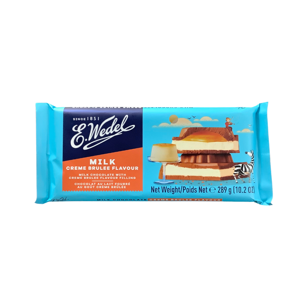 E.Wedel Milk Chocolate Creme Brulee  Flavour Filling 293g