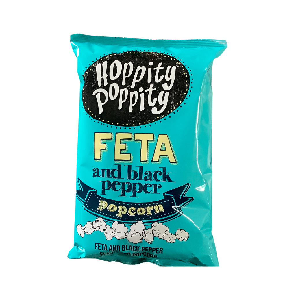 Hoppity Poppity Feta &amp; Black Pepper Popcorn 90g