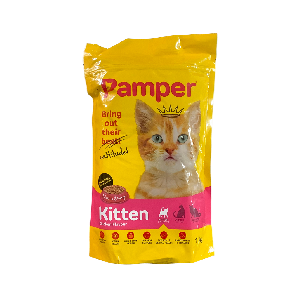 Pamper Kitten Chicken Flavour 1kg