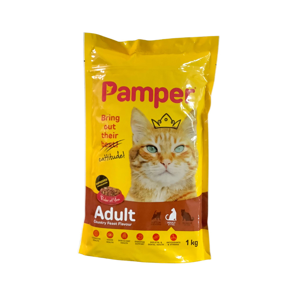 Pamper Adult Cat Country Feast Flavour 1kg