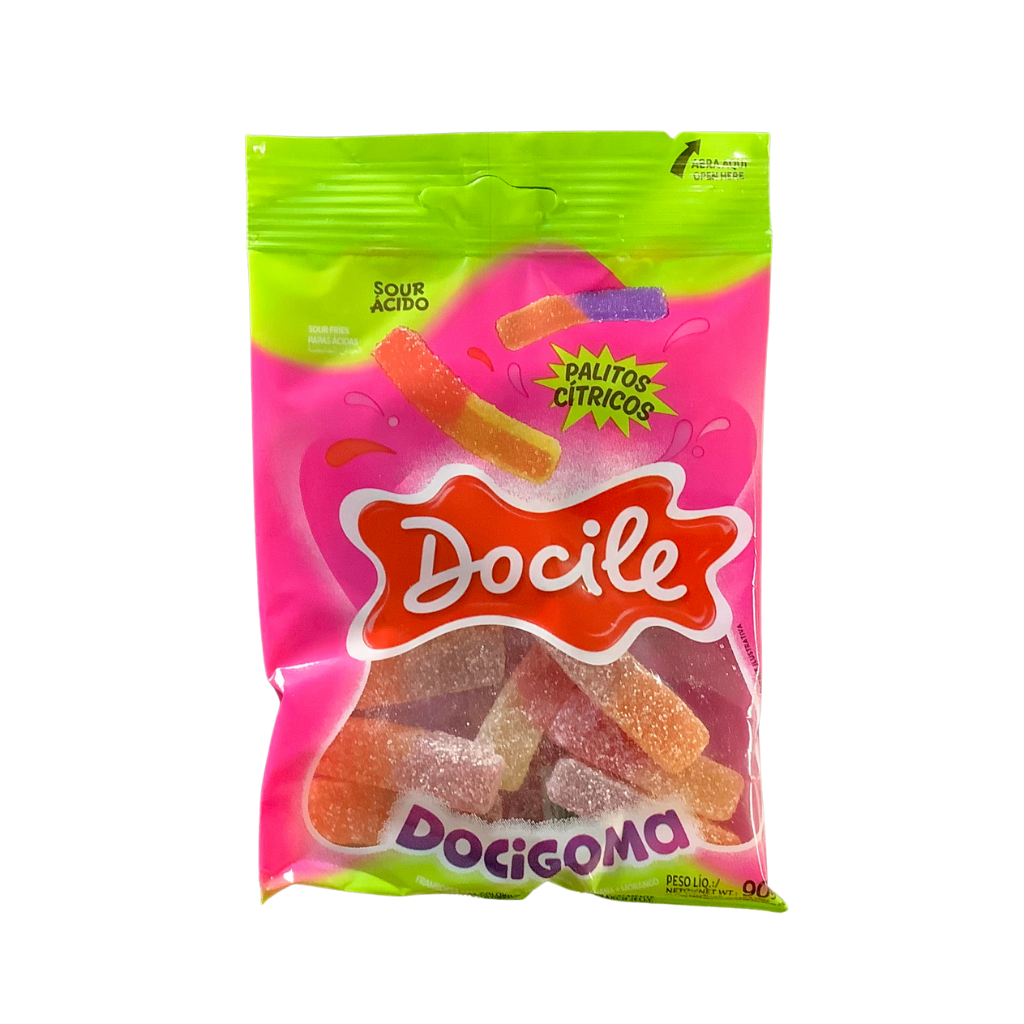 Docile Sour Palitos Citricos Gummies 80g