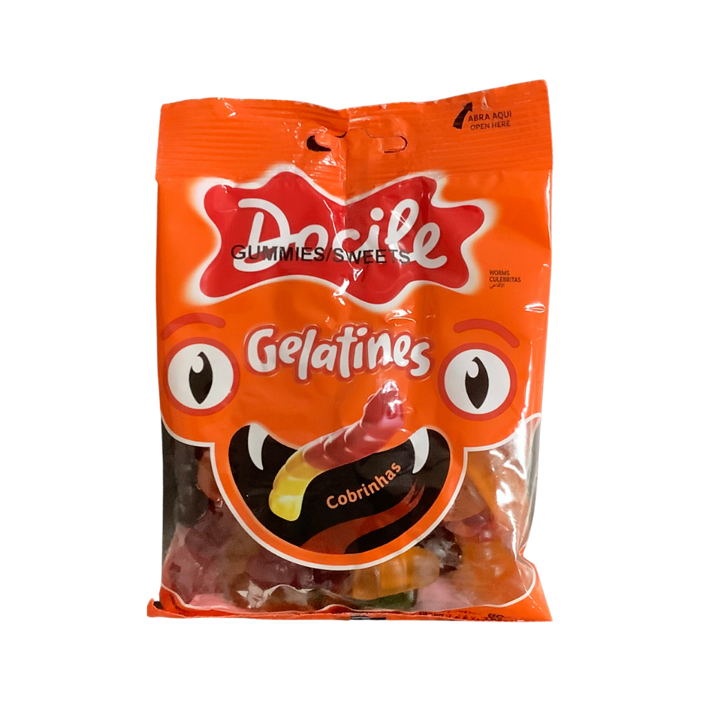 Docile Gelatines Fruit Worms 80g