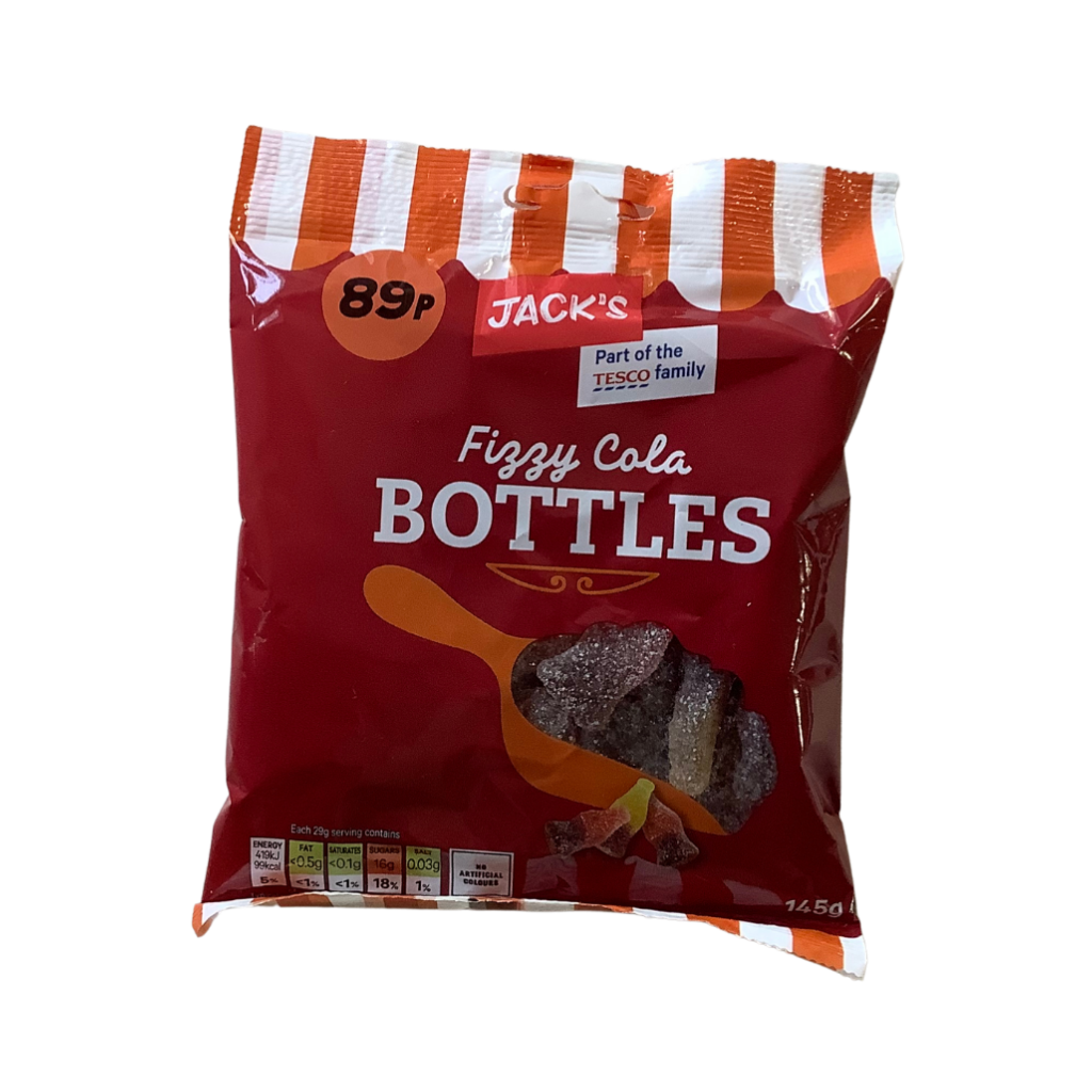 Jack&#39;s Fizzy Cola Bottles 145g