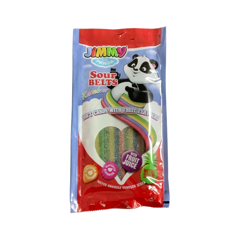 Jimmy The Panda Rainbow Sour Belts 75g