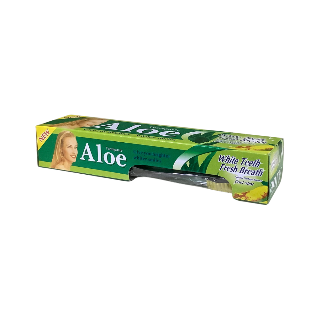 Aloe Toothpaste Cool Mint 105g (free toothbrush)