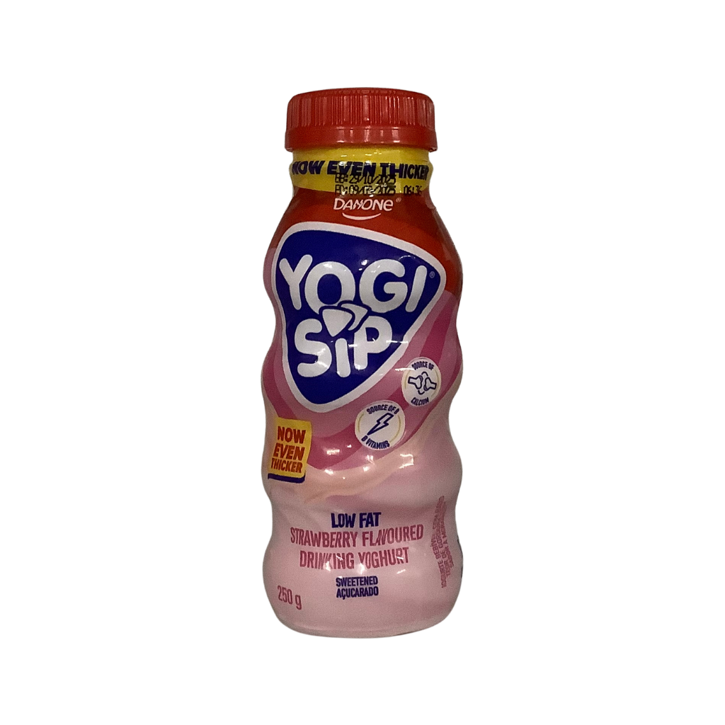 Yogi Sip Low Fat Strawberry Flavoured Drinking Yoghurt 250g