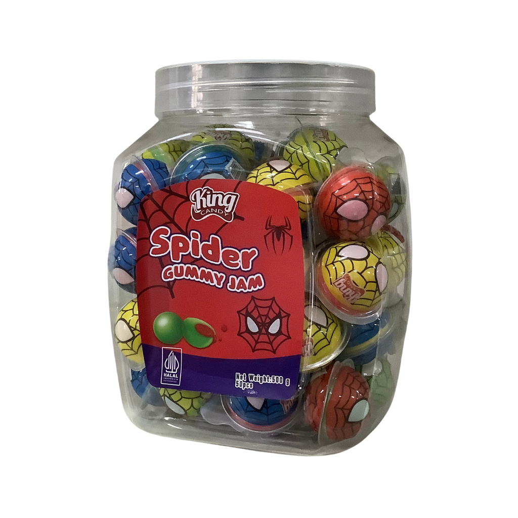King Candy Spider Gummy Jam 50 Pcs (500g)